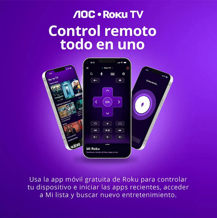 Smart TV AOC Roku TV 43" Full HD DLED Sin Marcos