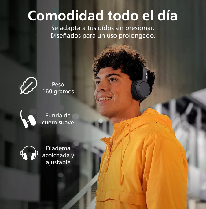 Audífonos Headband Bluetooth Philips TAH4209BK