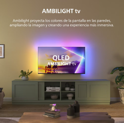 Smart TV Philips 65" QLED 4K Ambilight Dolby Atmos