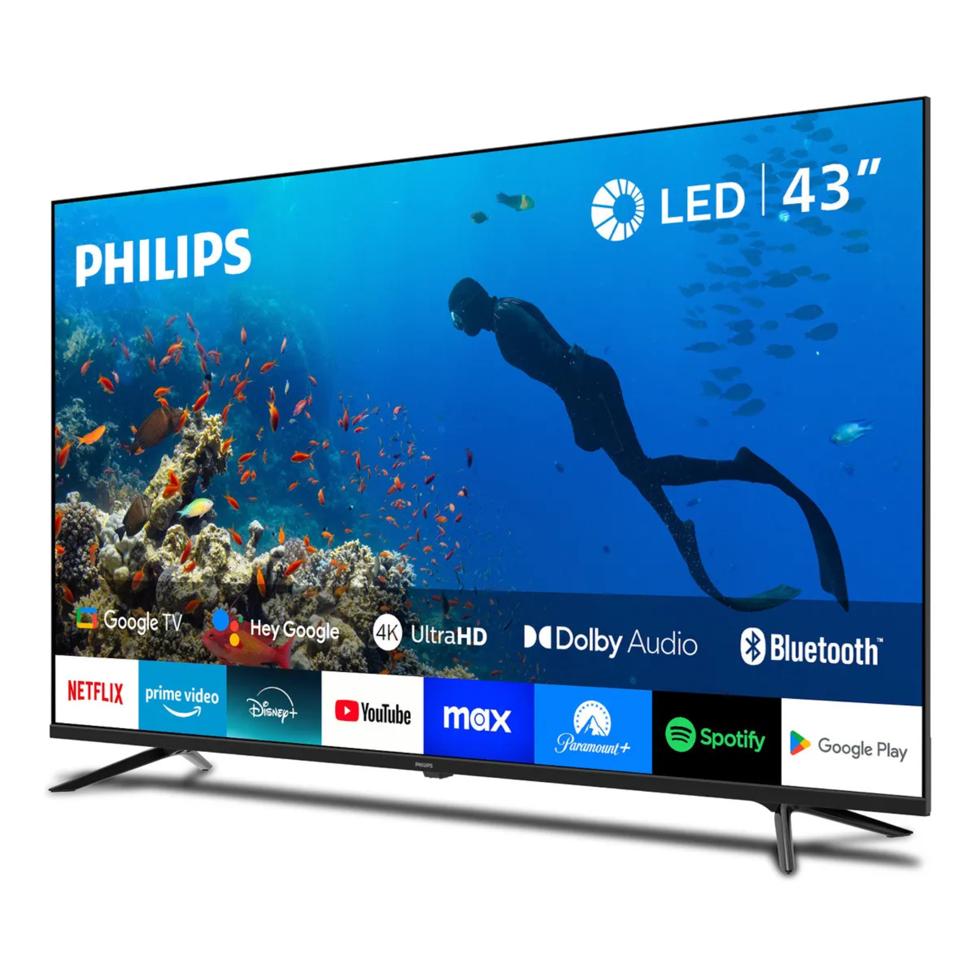 LED Philips 43” UHD 4K 43PUD7019 Google Smart TV