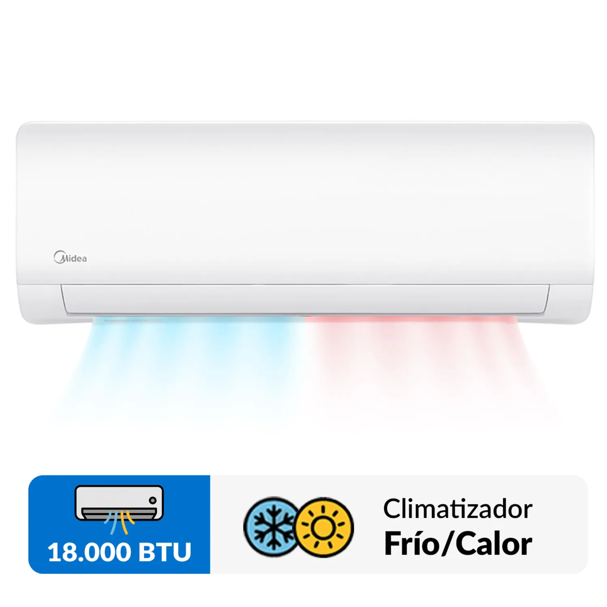 AIRE ACONDICIONADO SPLIT MURO 18000BTU INVERTER MIDEA XTREME DURA