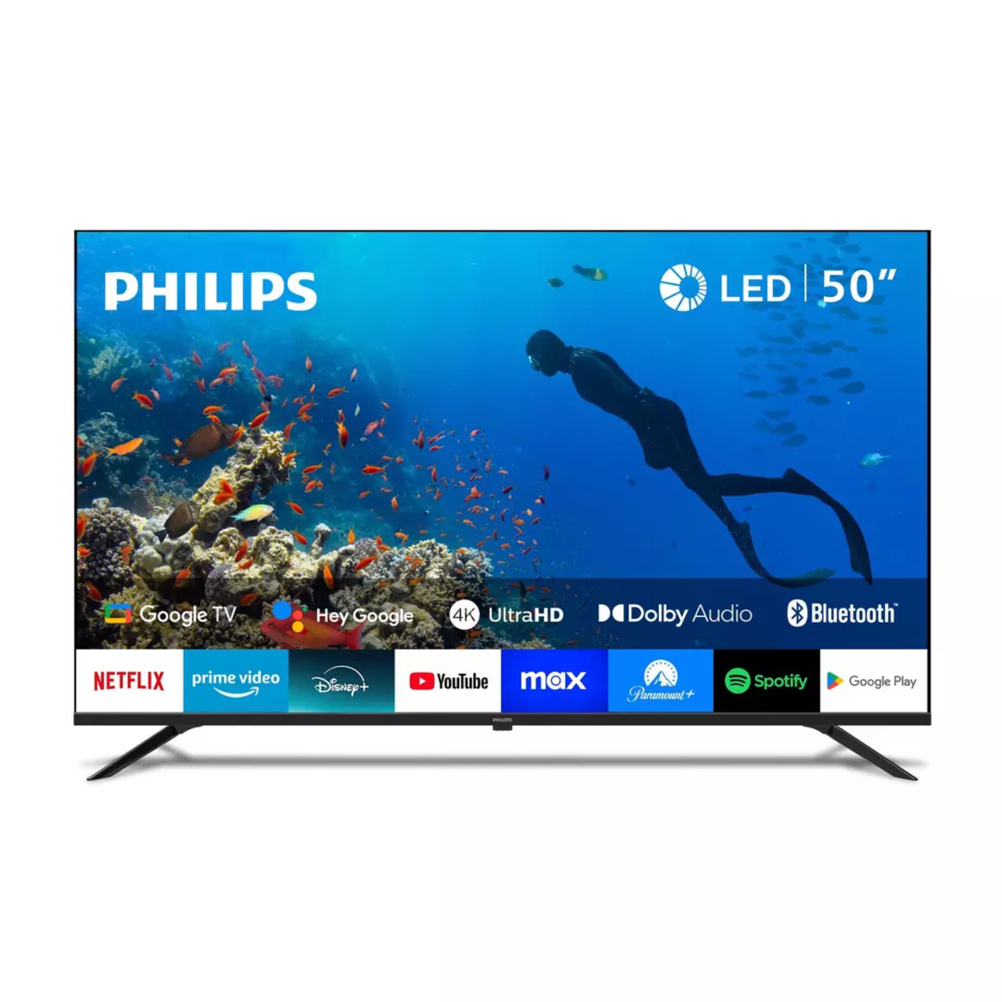 LED Philips 50” UHD 4K 50PUD7019 Google Smart TV
