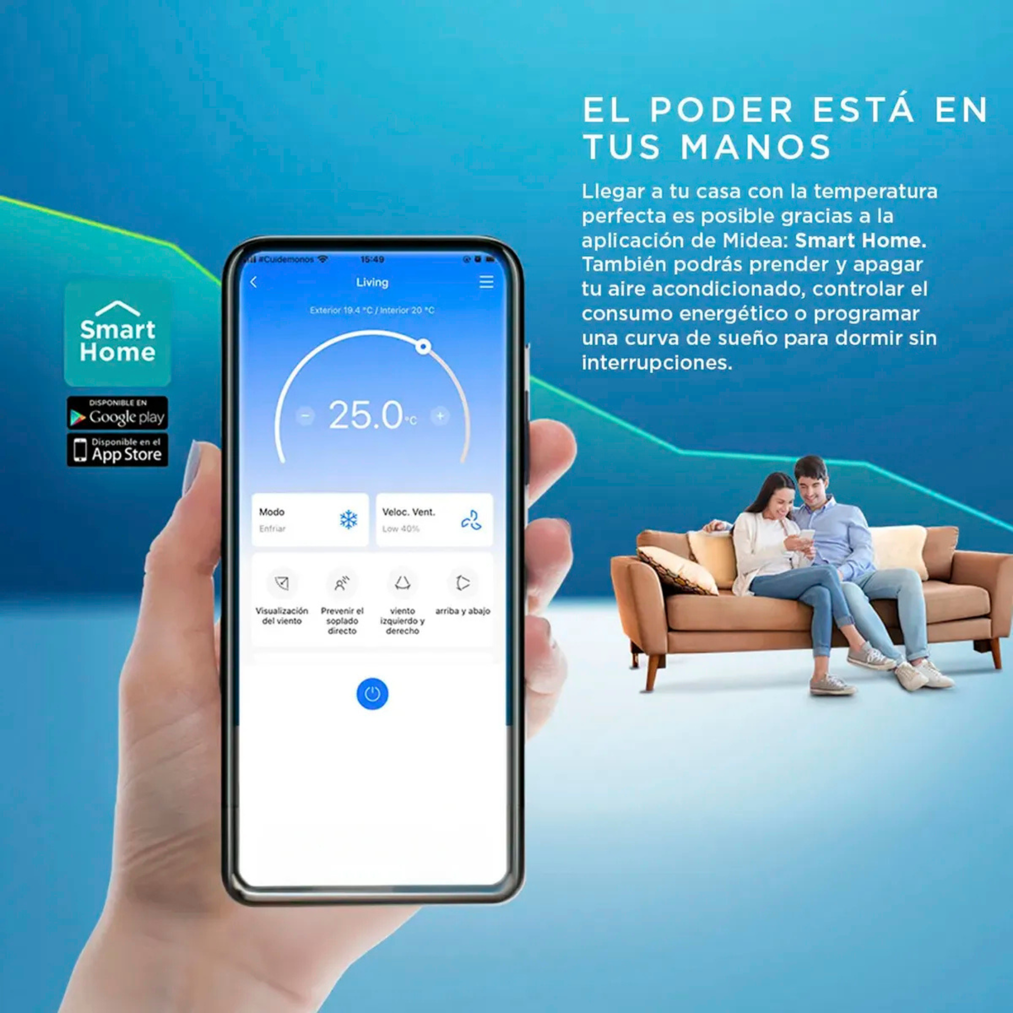 Aire Acondicionado Midea 18.000 BTU - Inverter Breezeless Wifi