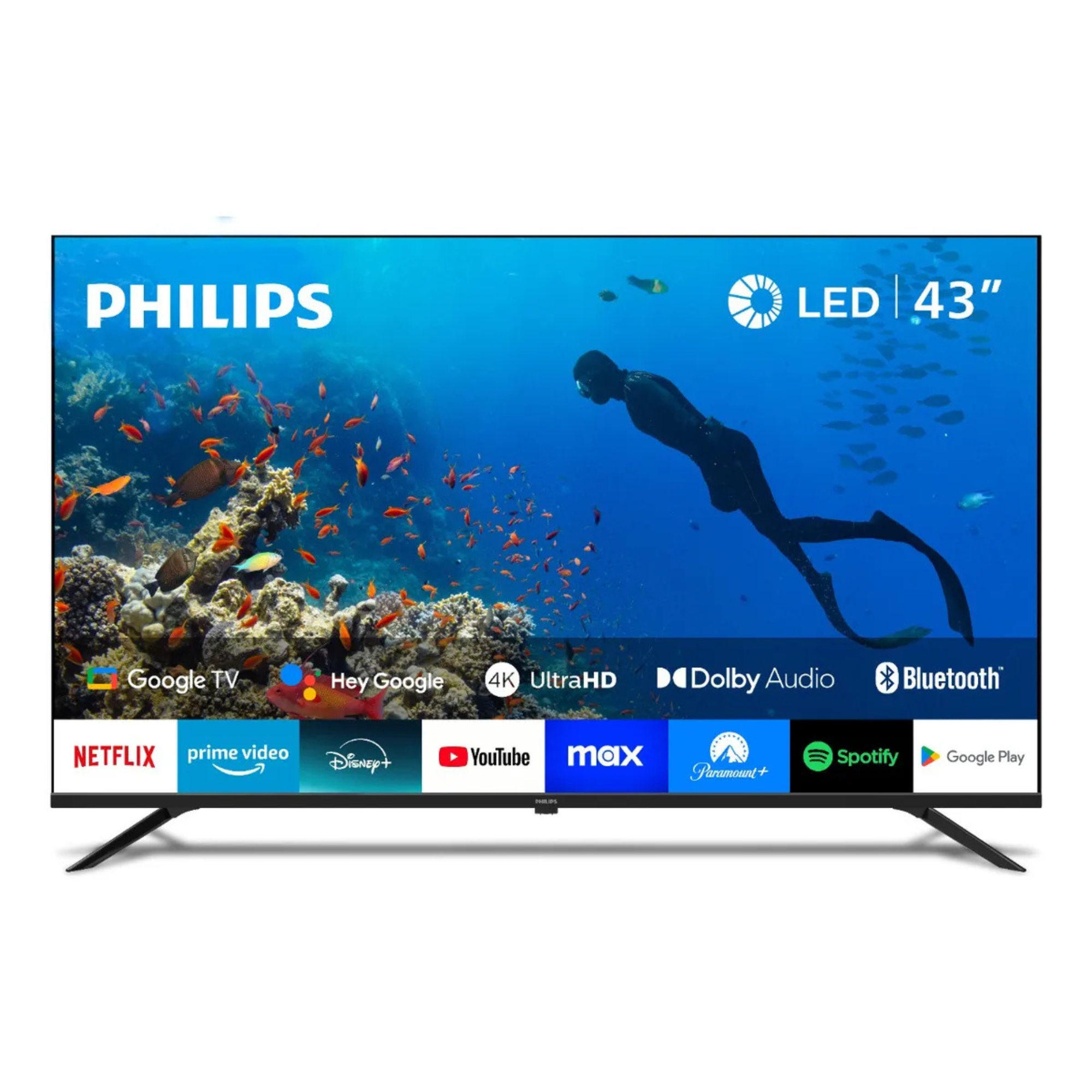 LED Philips 43” UHD 4K 43PUD7019 Google Smart TV