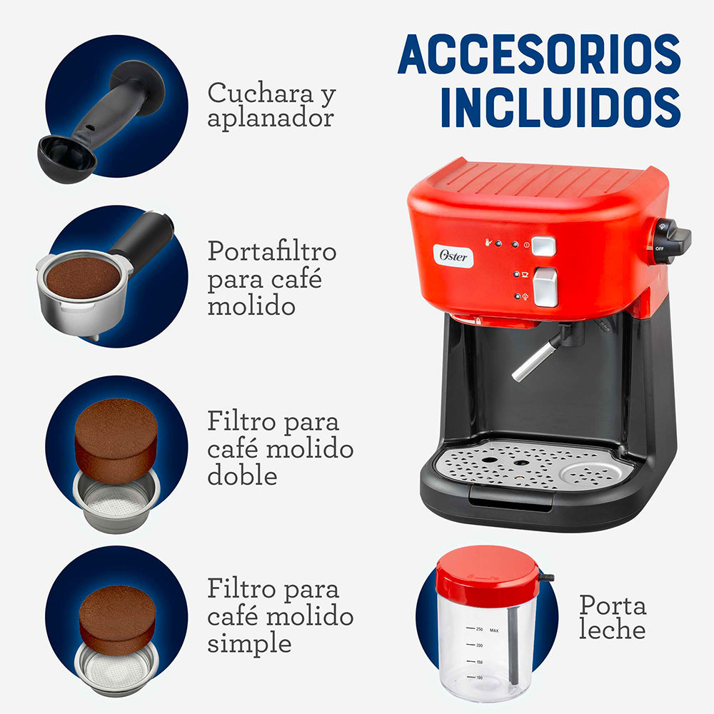Cafetera para Espresso Roja - Oster