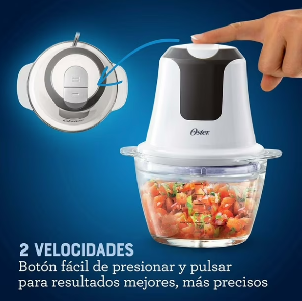 Mini Picadora Oster 3 Tazas Tazón de Vidrio