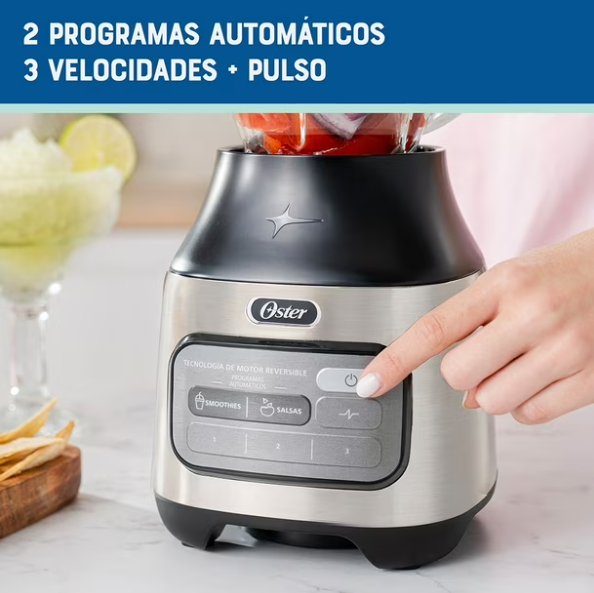 Licuadora Oster Reversible 800W 2 Programas 3 Velocidades + Pulso