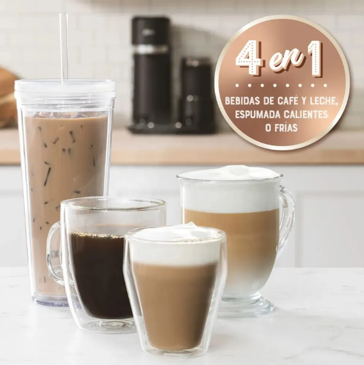 Cafetera Latte Oster 4 en 1 con Espumador