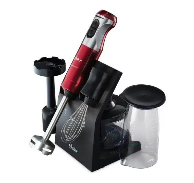 Batidora de Inmersión Oster Cuchilla Quad Roja