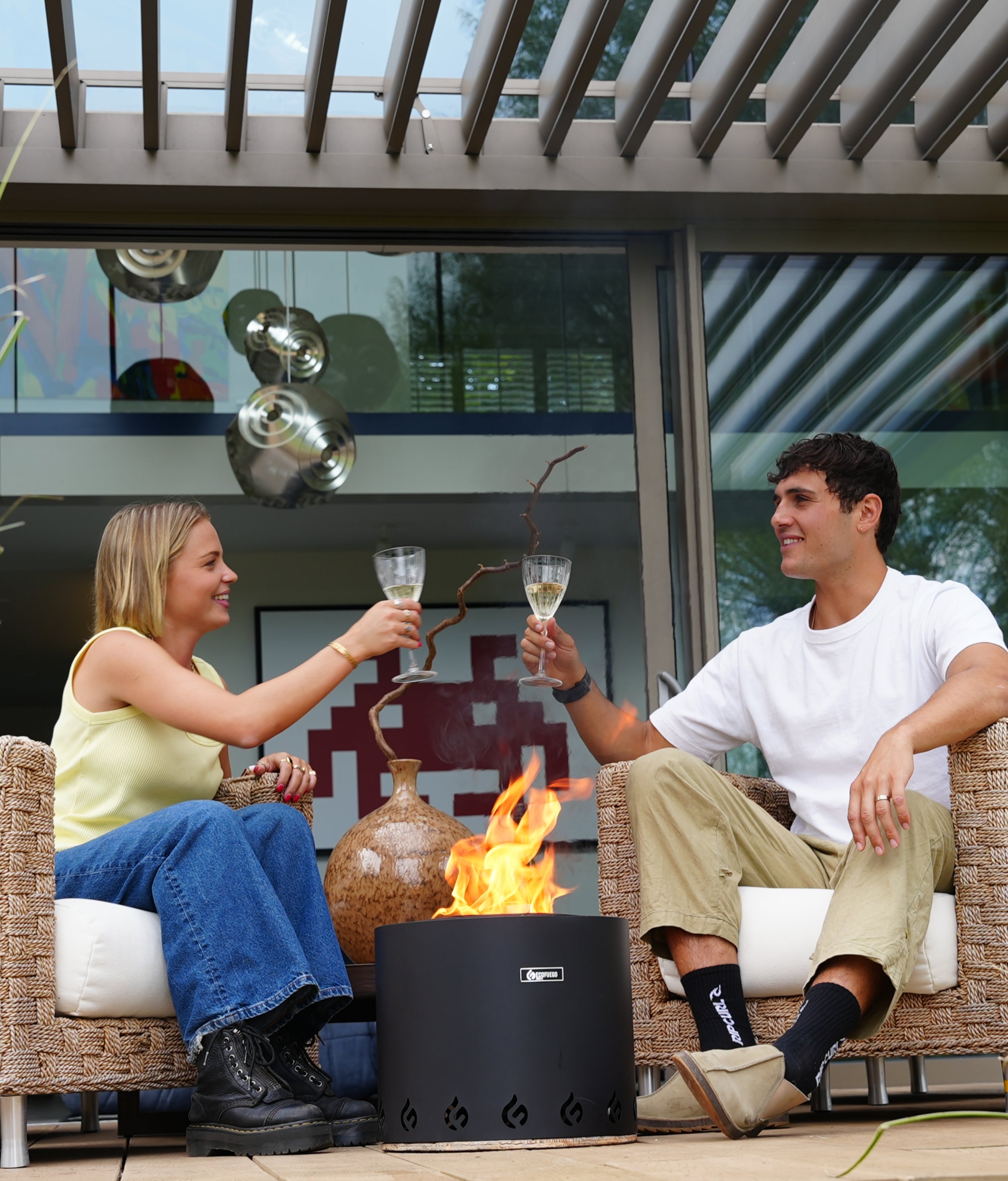 Nuevo !!! Ecofuego Breinz Negro Mate Terraza.