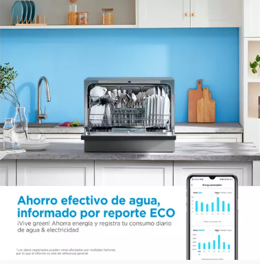 Lavavajillas Midea Silver 6 Sets