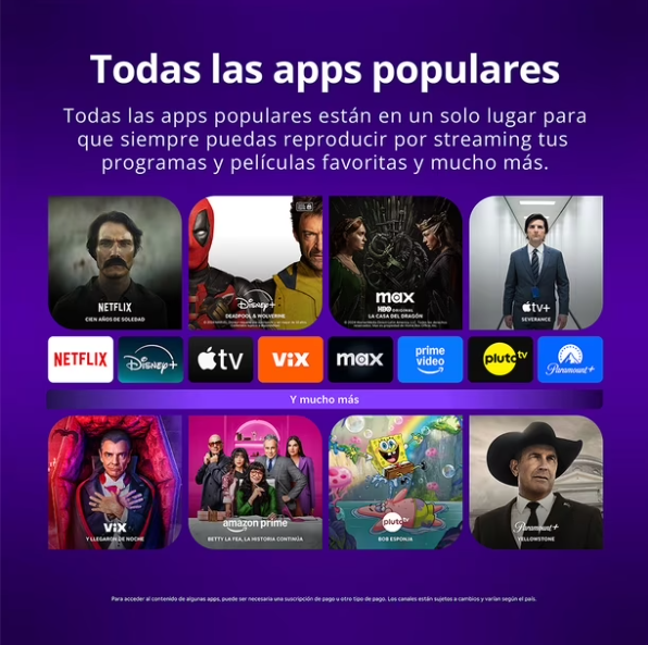 Smart TV AOC Roku TV 32" HD DLED Sin Marcos