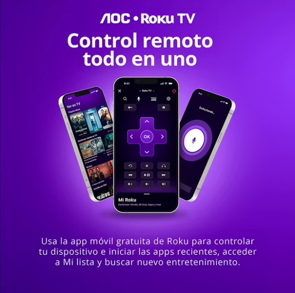 Smart TV AOC Roku TV 32" HD DLED Sin Marcos
