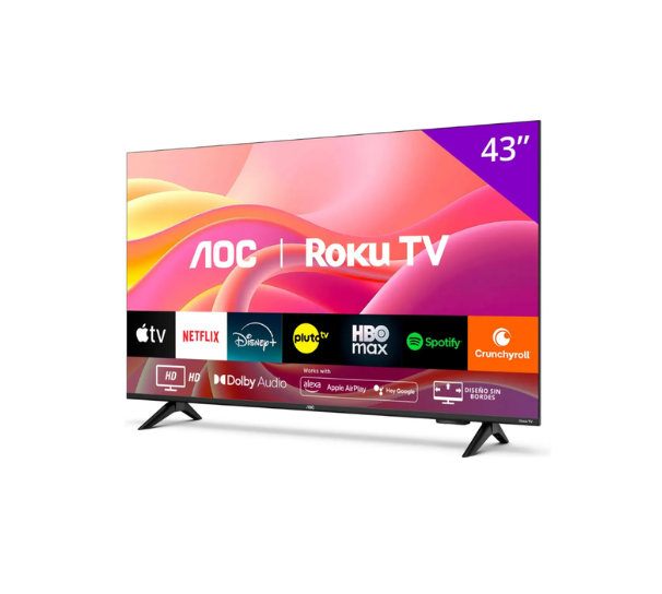 Smart TV AOC Roku TV 43" Full HD DLED Sin Marcos