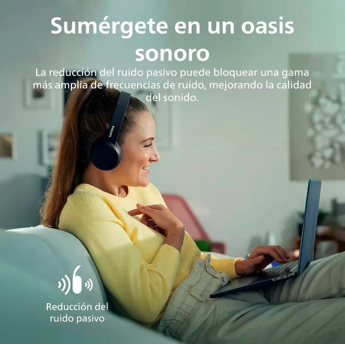 Audífonos Headband Bluetooth Philips TAH4209BK