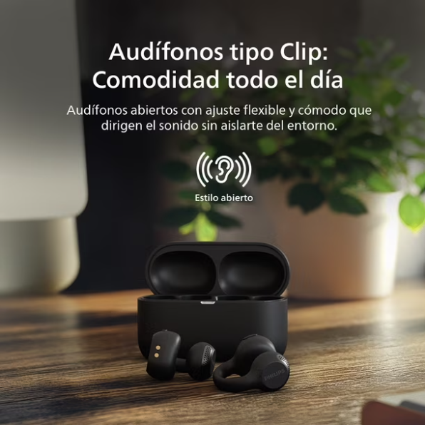 Audífonos Philips TAQ2000BK Ear-Cuff True Wireless — Negro