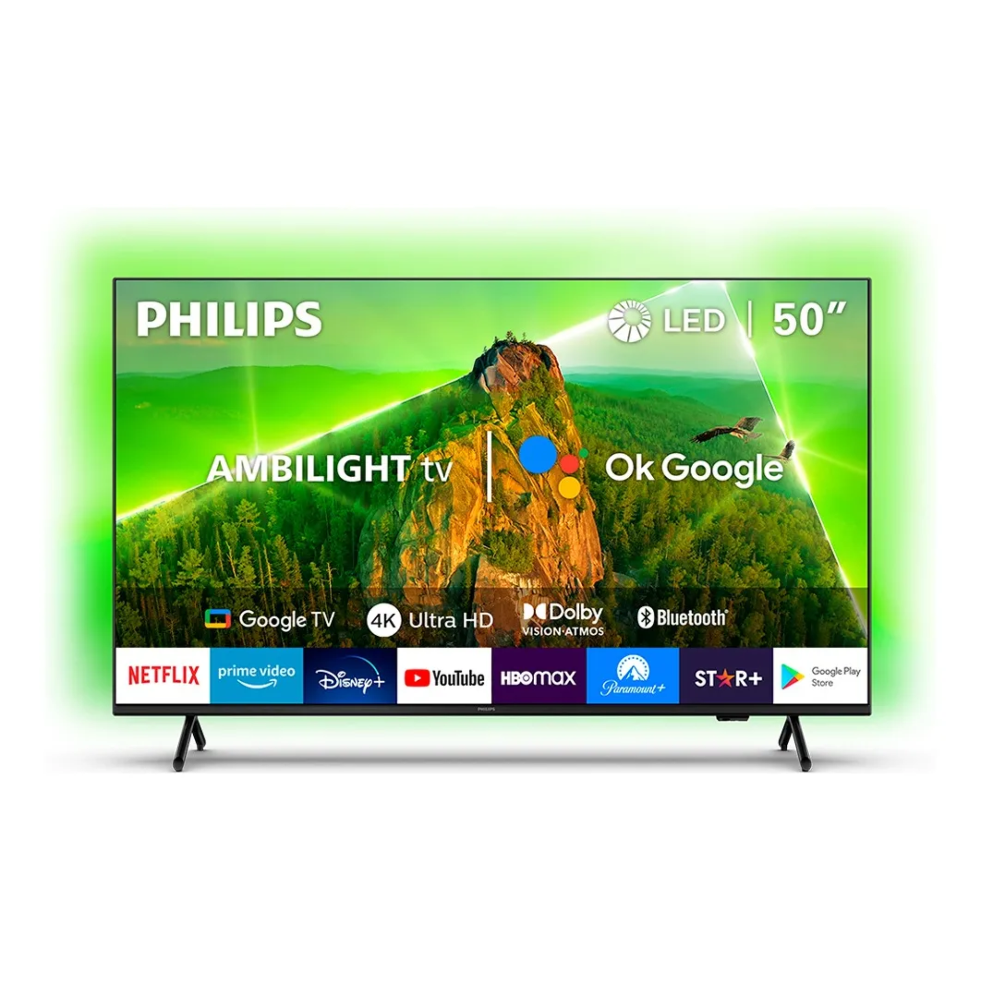 LED Philips 50” UHD 4K 50PUD7908 Ambilight Google Smart TV