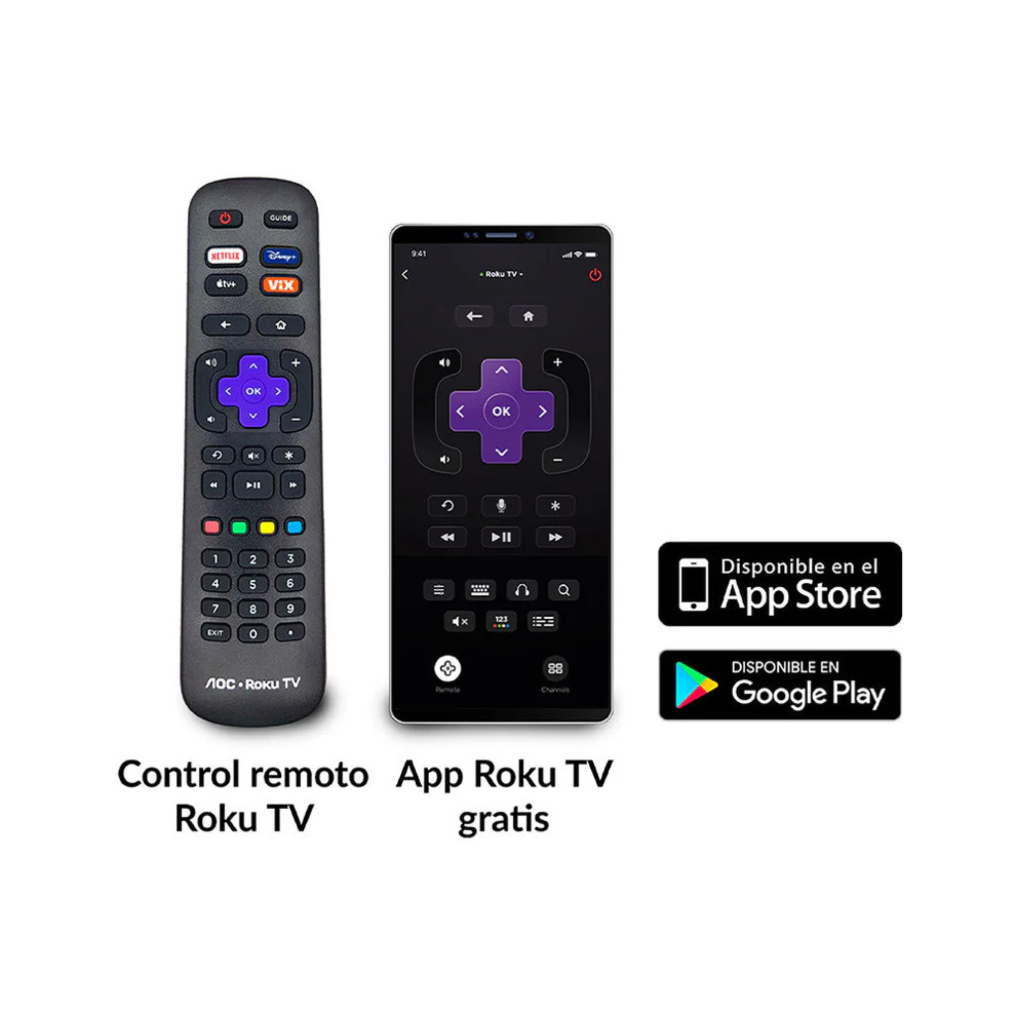 AOC Roku TV LED 50” UHD 4K Smart TV 55U6125