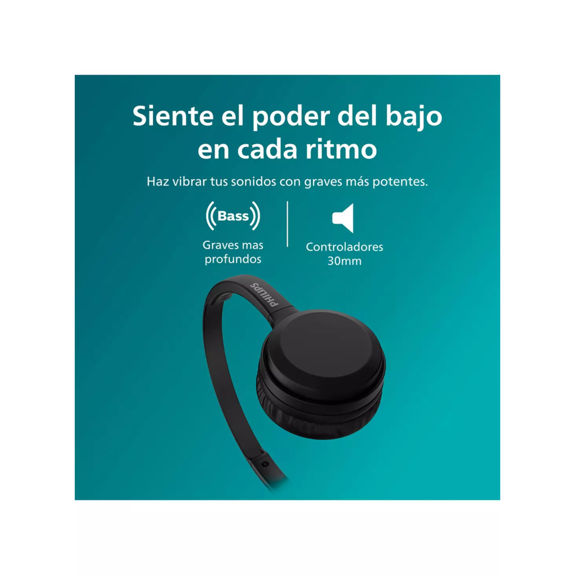 Audífono Headband Bluetooth Philips Negro