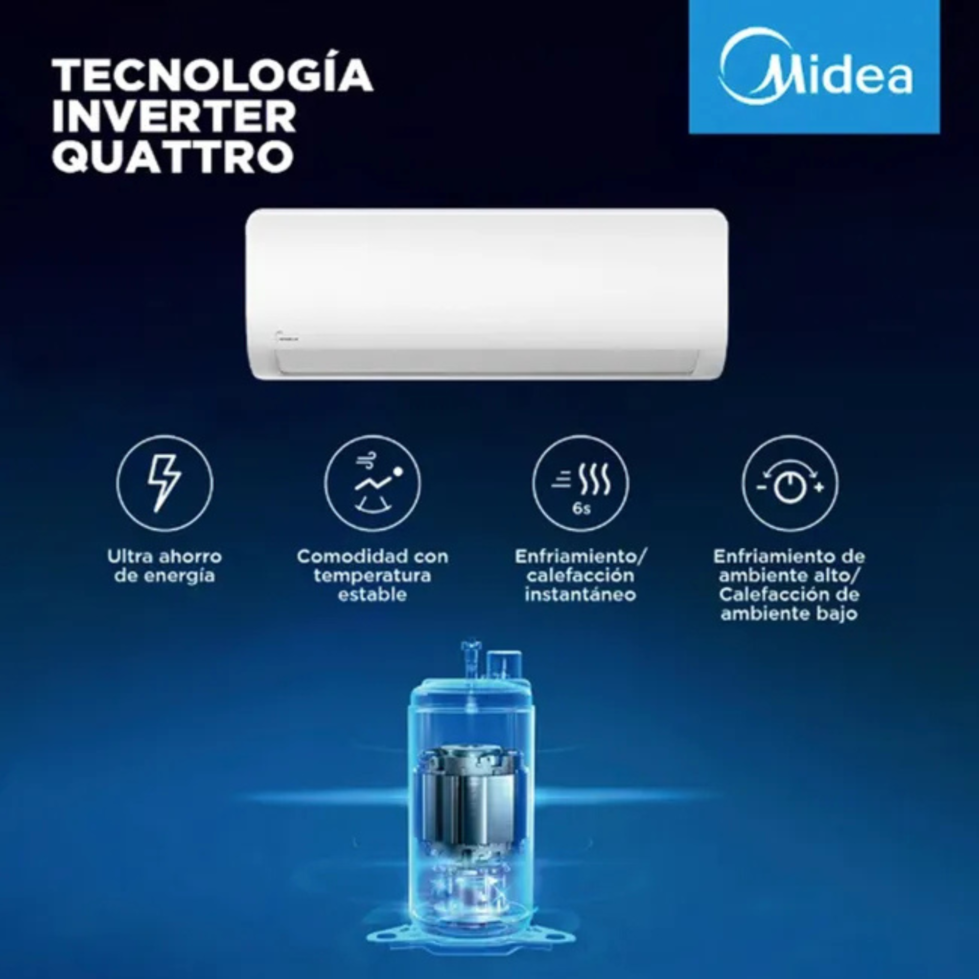 Aire Acondicionado Midea 12.000 BTU - Inverter Xtreme Dura WIFI