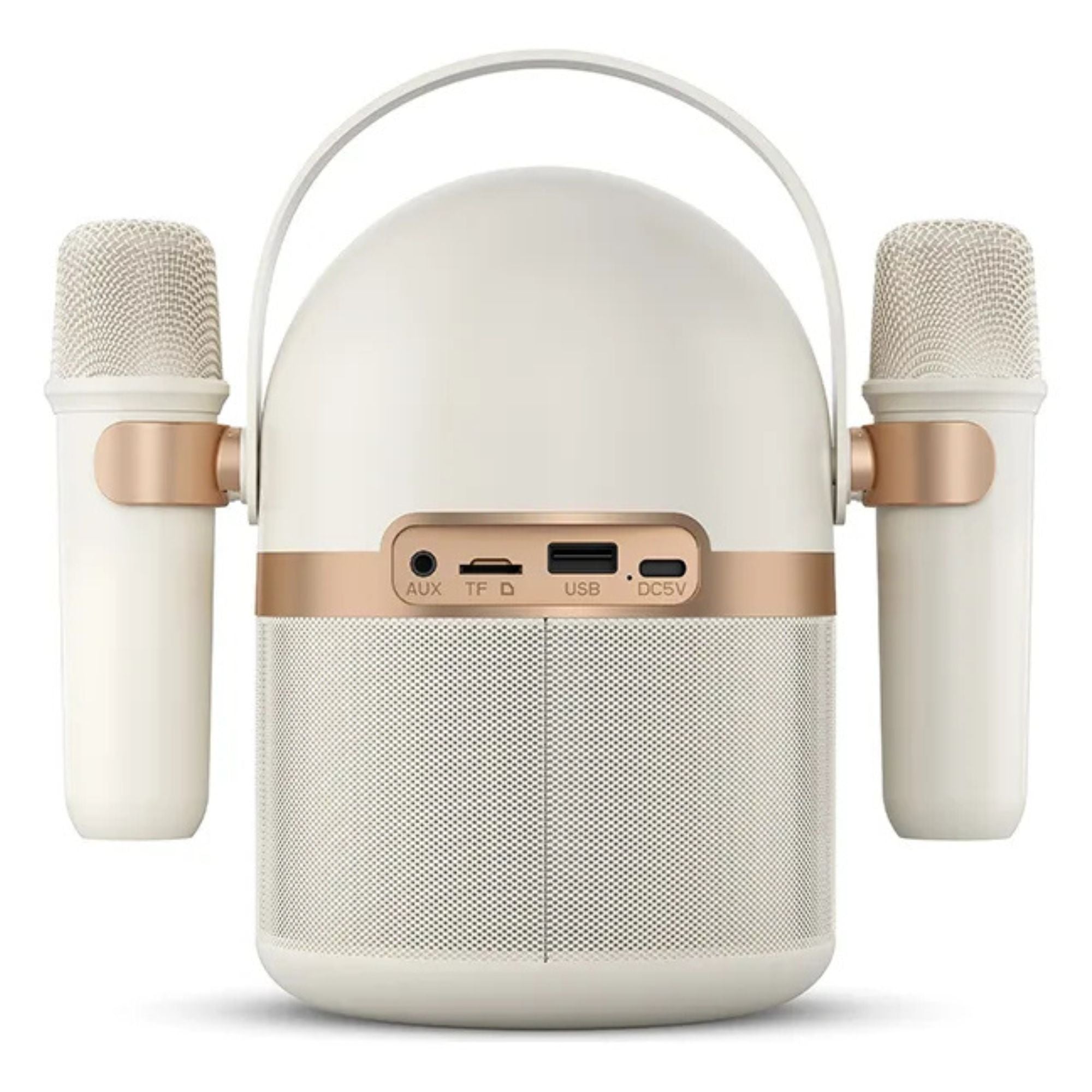 Parlante Inalámbrico Philips Tas2509 Karaoke 2 Microfonos Color Blanco