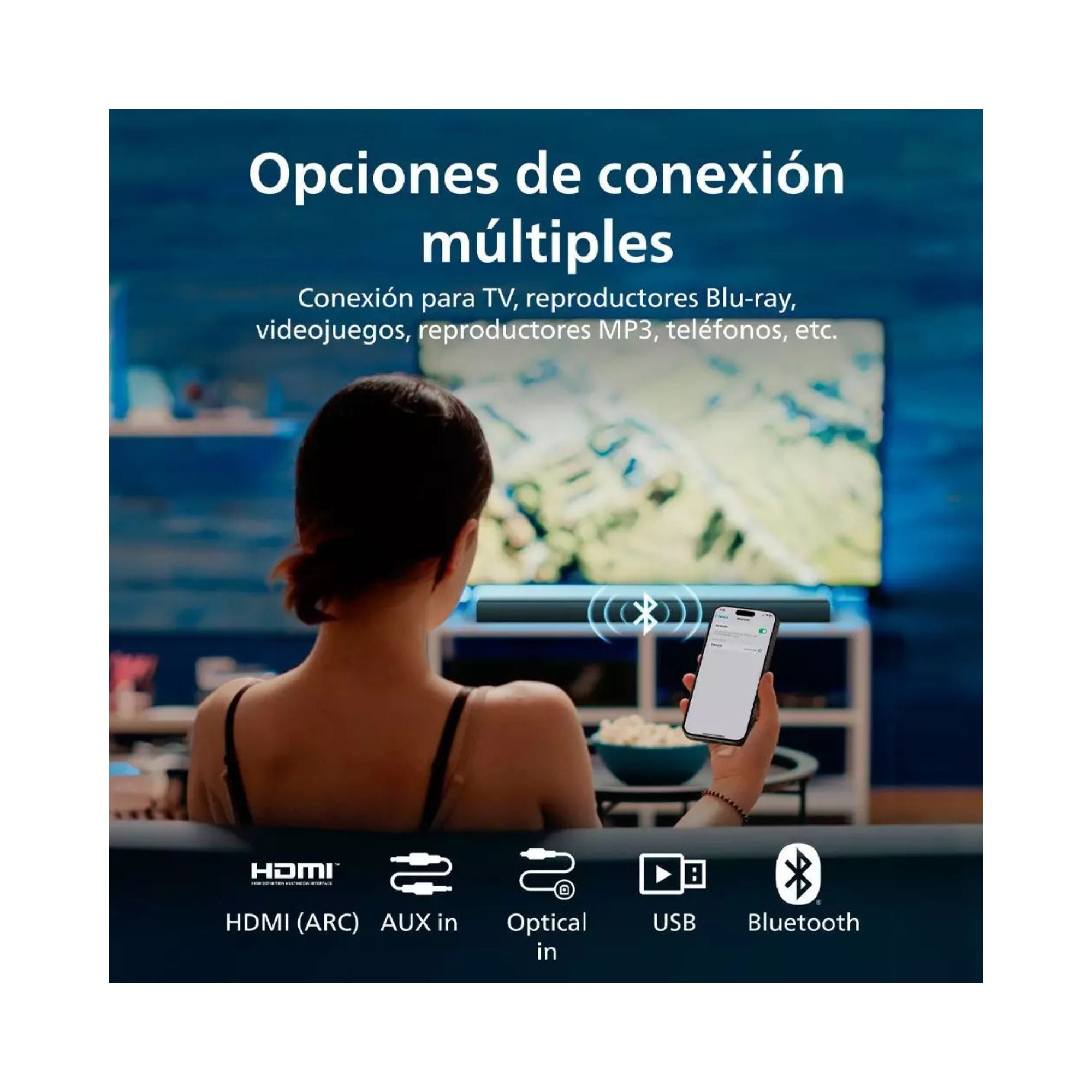 Soundbar Philips Barra de Sonido 2.0 TAB4208