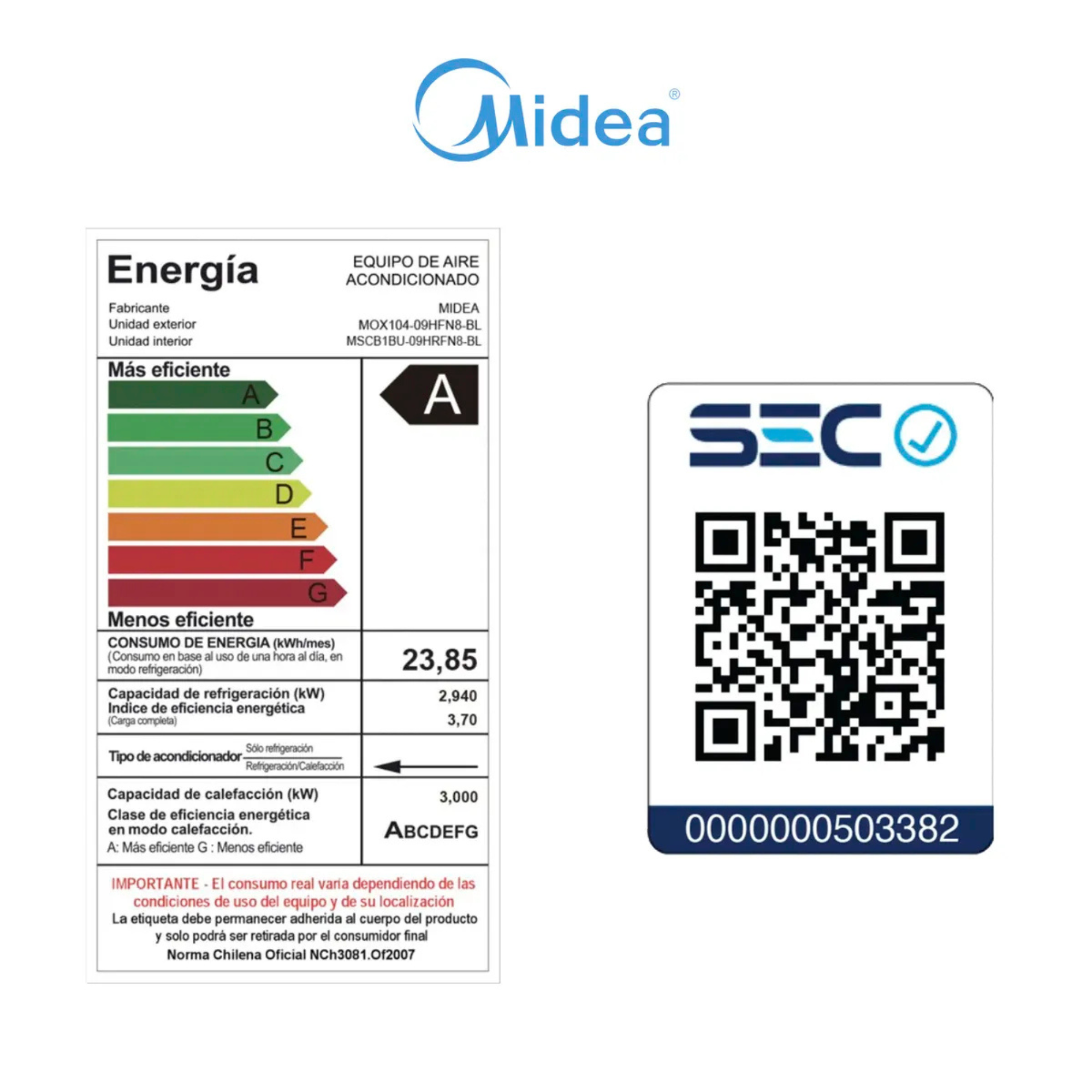 Aire Acondicionado Midea 18.000 BTU - Inverter Breezeless Wifi