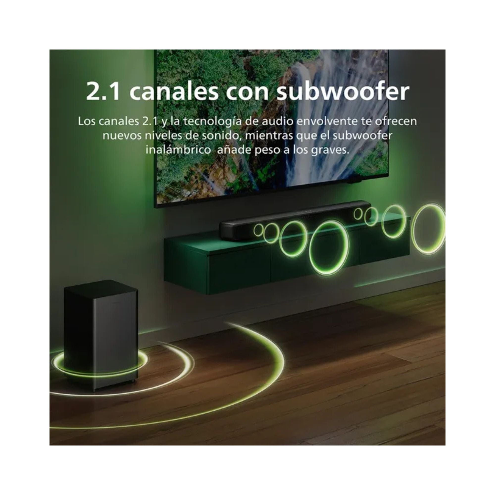 Soundbar Philips TAB5309 Barra de Sonido 2.1 con Subwoofer