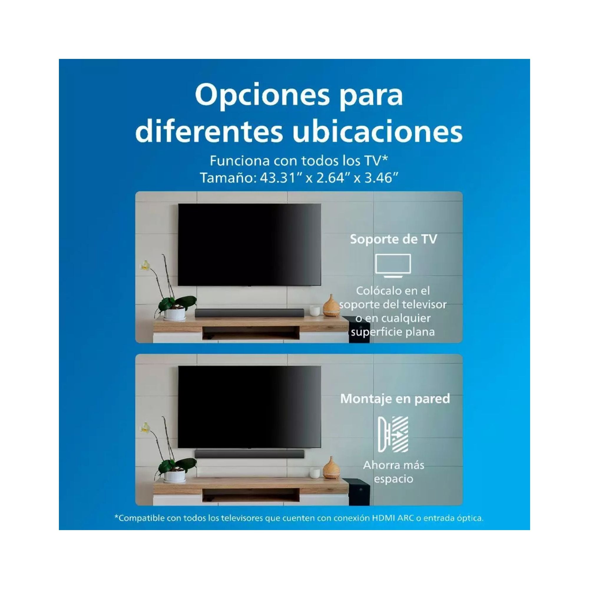 Soundbar Philips Barra de Sonido 2.0 TAB4208