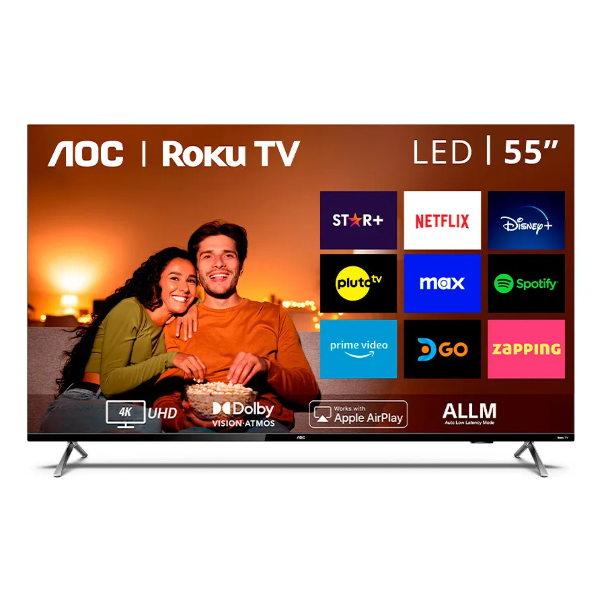 AOC Roku TV LED 50” UHD 4K Smart TV 55U6125