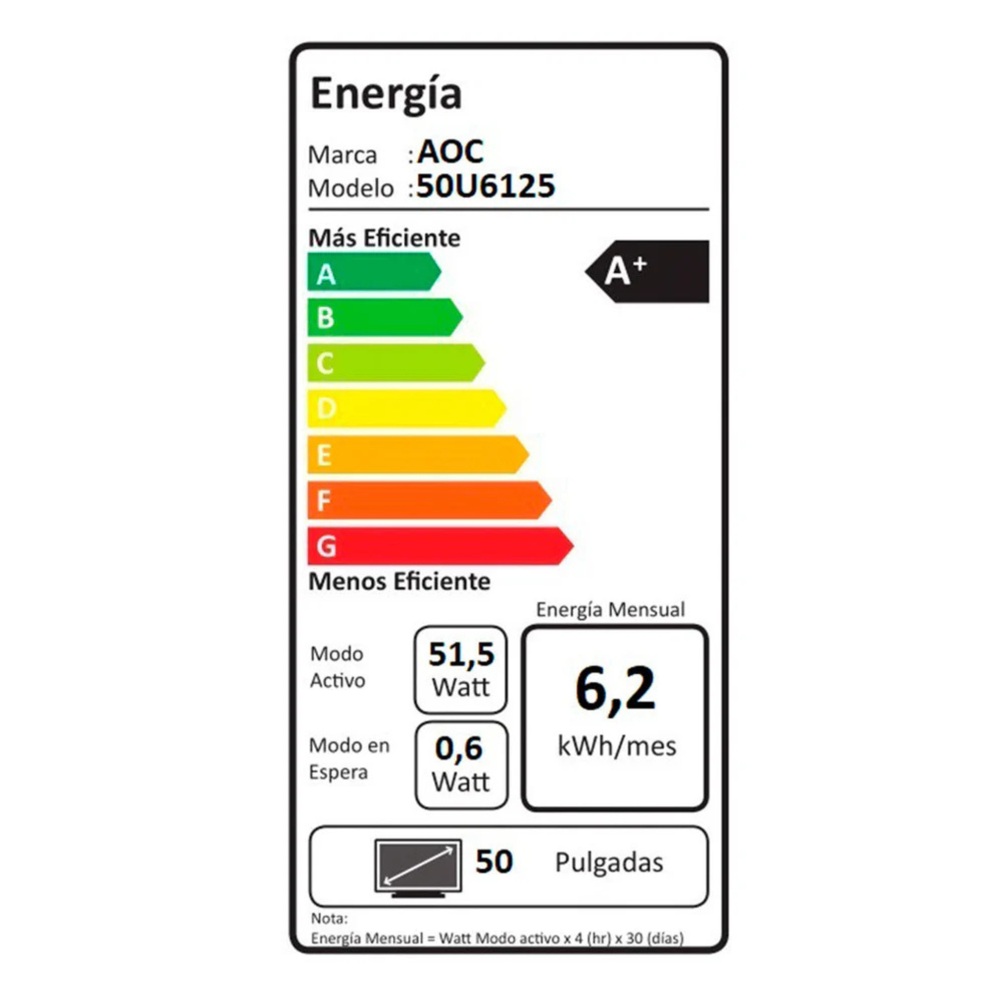 AOC Roku TV LED 50” UHD 4K Smart TV 55U6125