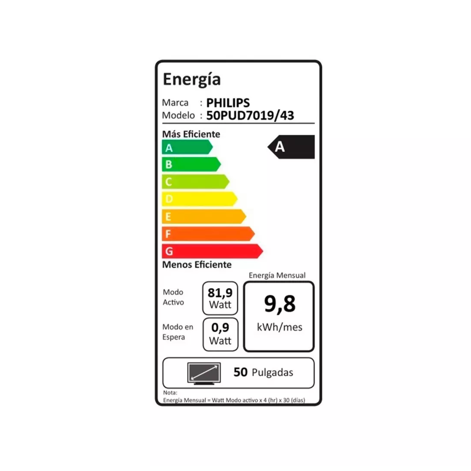 LED Philips 50” UHD 4K 50PUD7019 Google Smart TV