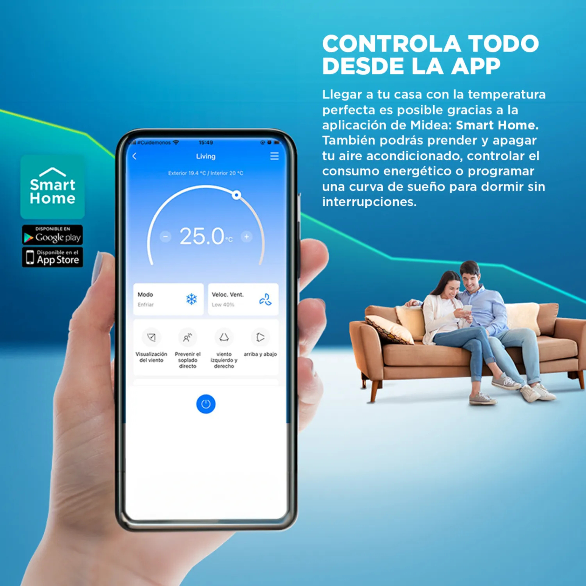 AIRE ACONDICIONADO SPLIT MURO 18000BTU INVERTER MIDEA XTREME DURA