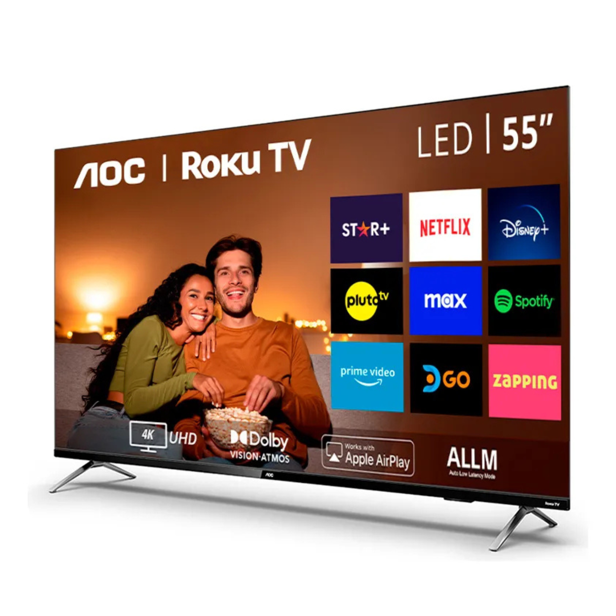 AOC Roku TV LED 50” UHD 4K Smart TV 55U6125
