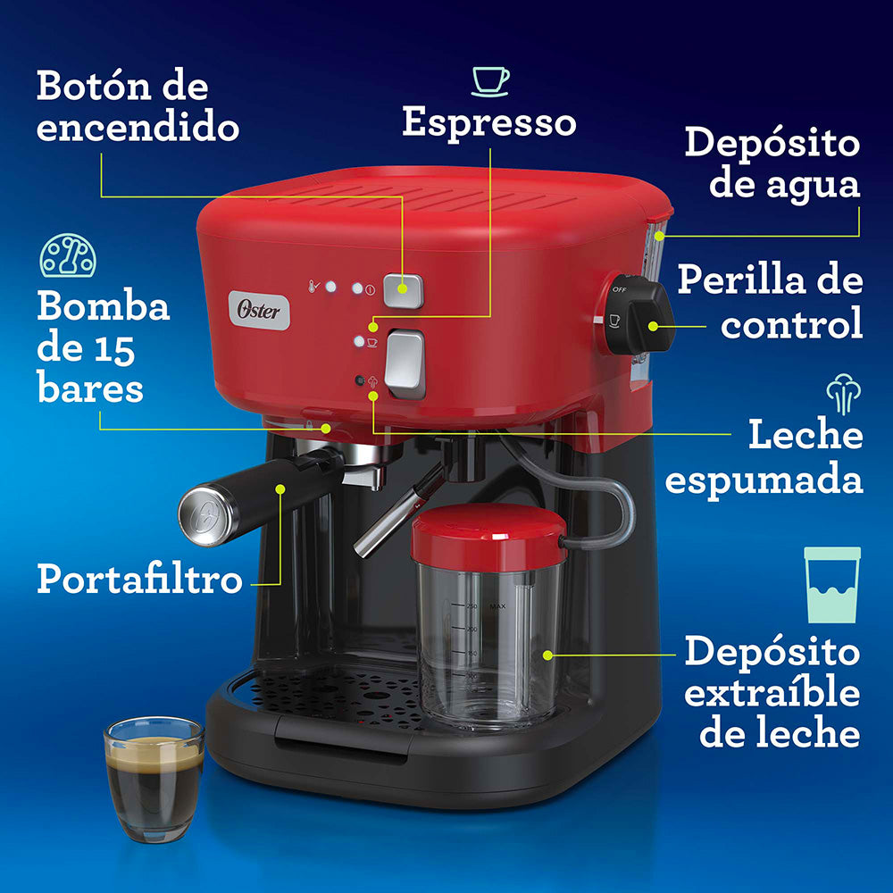 Cafetera para Espresso Roja - Oster
