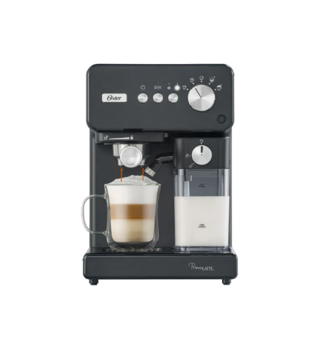 Cafetera Espresso Oster® PrimaLatte™ 15 Bares Espumador Automático (Negro)