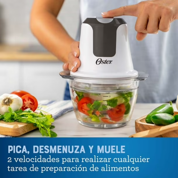 Mini Picadora Oster 3 Tazas Tazón de Vidrio