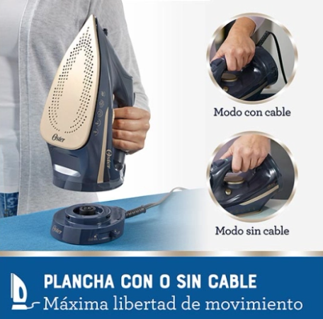 Plancha Inalámbrica Oster 2 En 1 Suela Cerámica