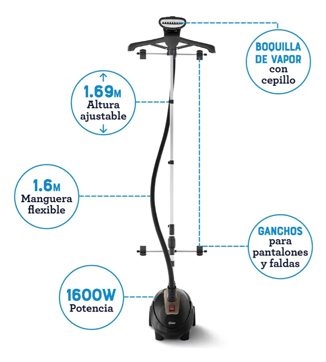 Vaporizador de Prendas Oster con Gancho para Pantalón
