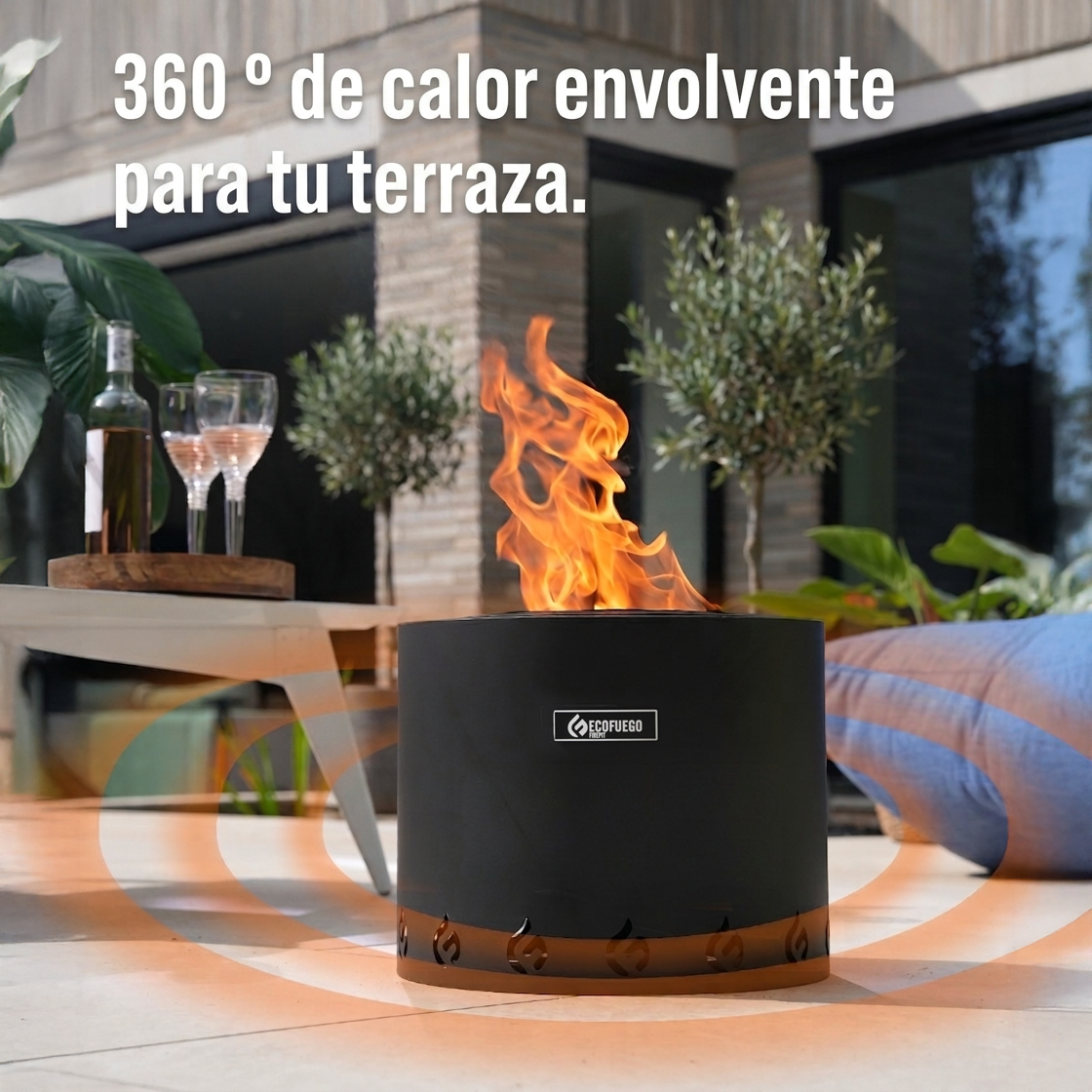 Nuevo !!! Ecofuego Breinz Negro Mate Terraza.